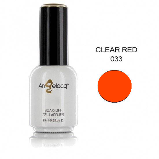 ΗΜΙΜΟΝΙΜΟ ΕΠΑΓΓΕΛΜΑΤΙΚΟ ΒΕΡΝΙΚΙ ANGELACQ 15ML - 0.5FL.OZ CLEAR RED 033