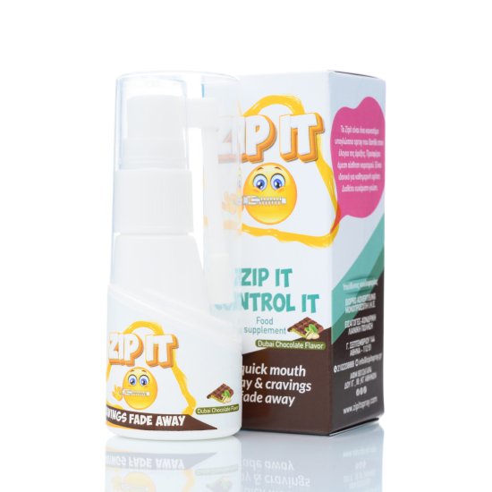 ZIP IT Υπογλώσσιο Spray ιδανικό για να ελέγξετε την όρεξη σας , φτάνοντας στο επιθυμητό βάρος, με γεύση Dubai Chocolate.