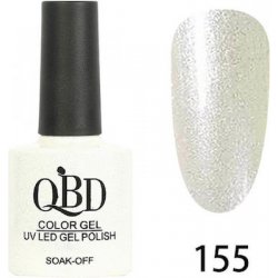 QBD ΗΜΙΜΟΝΙΜΟ ΕΠΑΓΓΕΛΜΑΤΙΚΟ ΒΕΡΝΙΚΙ 10ML - 0.5FL.OZ WHITE GLITTER PERLE 155