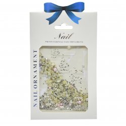 ΔΙΑΚΟΣΜΗΤΙΚΕΣ ΠΕΤΡΕΣ ΝΥΧΙΩΝ CREAMY - SILVER NAIL ORNAMENT