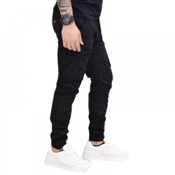 SENIOR JEANS CARGO BLACK KS22-95FS ME ΛΑΣΤΙΧΟ