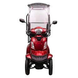 ΕΠΙΔΟΤΟΥΜΕΝΟ ΤΕΤΡΑΚΥΚΛΟ ΗΛΕΚΤΡΙΚΟ SCOOTER T408 QUATER RED ΜΕ ΣΚΕΠΑΣΤΡΟ