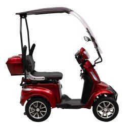 ΕΠΙΔΟΤΟΥΜΕΝΟ ΤΕΤΡΑΚΥΚΛΟ ΗΛΕΚΤΡΙΚΟ SCOOTER T408 QUATER RED ΜΕ ΣΚΕΠΑΣΤΡΟ