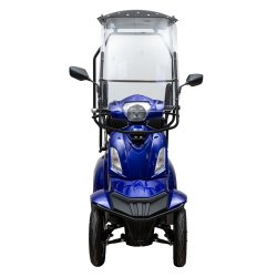 ΕΠΙΔΟΤΟΥΜΕΝΟ ΤΕΤΡΑΚΥΚΛΟ ΗΛΕΚΤΡΙΚΟ SCOOTER T408 QUATER BLUE ΜΕ ΣΚΕΠΑΣΤΡΟ