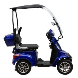 ΕΠΙΔΟΤΟΥΜΕΝΟ ΤΕΤΡΑΚΥΚΛΟ ΗΛΕΚΤΡΙΚΟ SCOOTER T408 QUATER BLUE ΜΕ ΣΚΕΠΑΣΤΡΟ