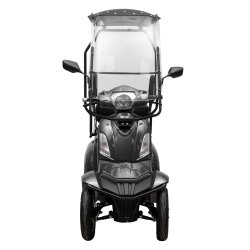 ΕΠΙΔΟΤΟΥΜΕΝΟ ΤΕΤΡΑΚΥΚΛΟ ΗΛΕΚΤΡΙΚΟ SCOOTER T408 QUATER GREY ΜΕ ΣΚΕΠΑΣΤΡΟ
