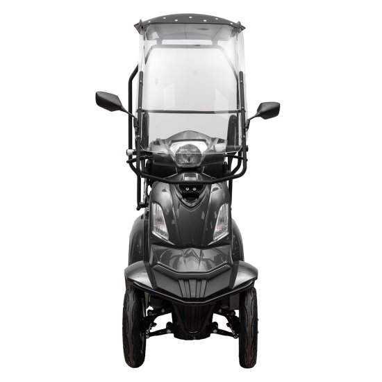 ΕΠΙΔΟΤΟΥΜΕΝΟ ΤΕΤΡΑΚΥΚΛΟ ΗΛΕΚΤΡΙΚΟ SCOOTER T408 QUATER GREY ΜΕ ΣΚΕΠΑΣΤΡΟ