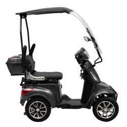 ΕΠΙΔΟΤΟΥΜΕΝΟ ΤΕΤΡΑΚΥΚΛΟ ΗΛΕΚΤΡΙΚΟ SCOOTER T408 QUATER GREY ΜΕ ΣΚΕΠΑΣΤΡΟ