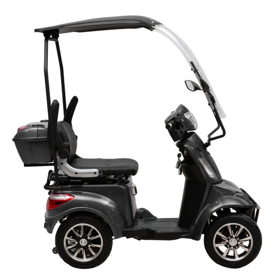 ΕΠΙΔΟΤΟΥΜΕΝΟ ΤΕΤΡΑΚΥΚΛΟ ΗΛΕΚΤΡΙΚΟ SCOOTER T408 QUATER GREY ΜΕ ΣΚΕΠΑΣΤΡΟ