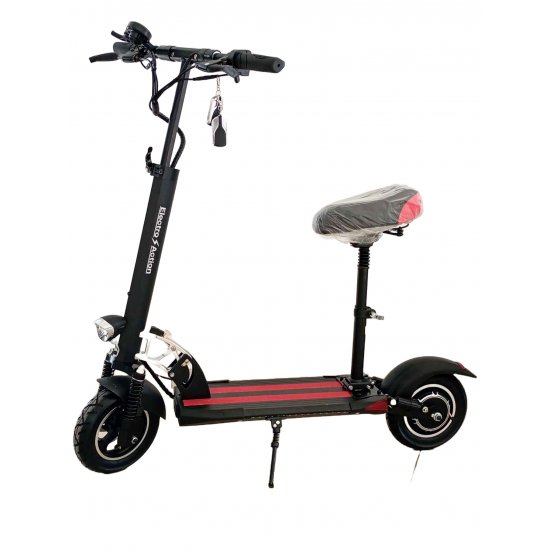 ΗΛΕΚΤΡΙΚΟ ΠΑΤΙΝΙ 10" BLACK/RED13AH ELECTRIC E-SCOOTER 800 WATT 40KM/H KAI ΕΩΣ 60KM AYTONOMIA