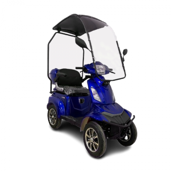 ΕΠΙΔΟΤΟΥΜΕΝΟ ΤΕΤΡΑΚΥΚΛΟ ΗΛΕΚΤΡΙΚΟ SCOOTER T408 QUATER BLUE ΜΕ ΣΚΕΠΑΣΤΡΟ