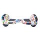 SMART BALANCE HOVERBOARD WHEEL WITH BLUETOOTH & LED ΗΛΕΚΤΡΙΚΟ ΠΑΤΙΝΙ GRAFFITI WHITE HIP HOP 10"
