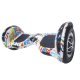 SMART BALANCE HOVERBOARD WHEEL WITH BLUETOOTH & LED ΗΛΕΚΤΡΙΚΟ ΠΑΤΙΝΙ GRAFFITI WHITE HIP HOP 10"