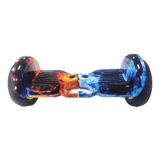 SMART BALANCE HOVERBOARD BIG WHEEL BLUETOOTH & LED ΗΛΕΚΤΡΙΚΟ ΠΑΤΙΝΙ FIRE vs WATER 10.5"
