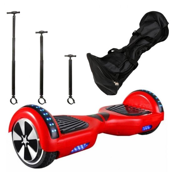 ΣΕΤ ΗΛΕΚΤΡΙΚΟ ΠΑΤΙΝΙ SMART BALANCE HOVERBOARD 6,5" HB40 RED, ΤΙΜΟΝΙ ΓΙΑ ΗΛΕΚΤΡΙΚΟ ΠΑΤΙΝΙ ΙΣΟΡΡΟΠΙΑΣ ΚΑΙ ΤΣΑΝΤΑ ΜΕΤΑΦΟΡΑΣ