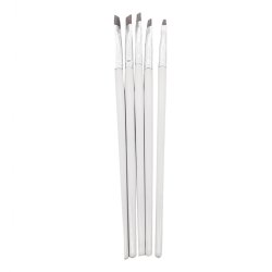 ΠΙΝΕΛΑ ΝΥΧΙΩΝ GEL NAIL BRUSH ΣΕΤ 5 ΤΕΜΑΧΙΩΝ ΑΣΠΡΟ