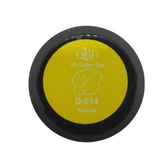 QBD 3D COLOR GEL COLOR DRAWING GEL SOAK OFF 5ML YELLOW D-014