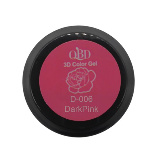 QBD 3D COLOR GEL COLOR DRAWING GEL SOAK OFF 5ML DARK PINK D-006