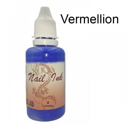 OEM ΑΚΡΥΛΙΚΑ ΧΡΩΜΑΤΑ  ΑΕΡΟΓΡΑΦΟΥ AIRBRUSH NAIL INK 30 ML OEM VERMELLION