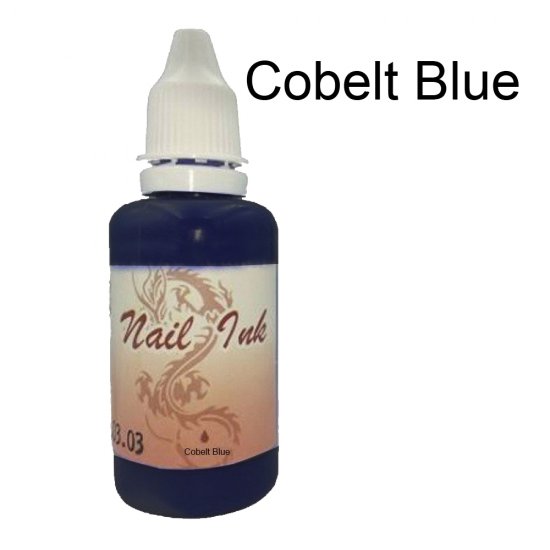 OEM ΑΚΡΥΛΙΚΑ ΧΡΩΜΑΤΑ  ΑΕΡΟΓΡΑΦΟΥ AIRBRUSH NAIL INK 30 ML OEM COBELT BLUE