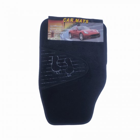 ΠΑΤΑΚΙΑ ΑΥΤΟΚΙΝΗΤΟΥ UNIVERSAL CAR MATS ΜΟΚΕΤΑ ΜΑΥΡΟ 4ΤΜΧ 64Χ41CM