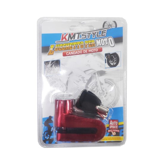ΛΟΥΚΕΤΟ ΔΙΣΚΟΦΡΕΝΟΥ ΜΗΧΑΝΗΣ KMT STYLE DISK LOCK ΚΟΚΚΙΝΟ 2001260