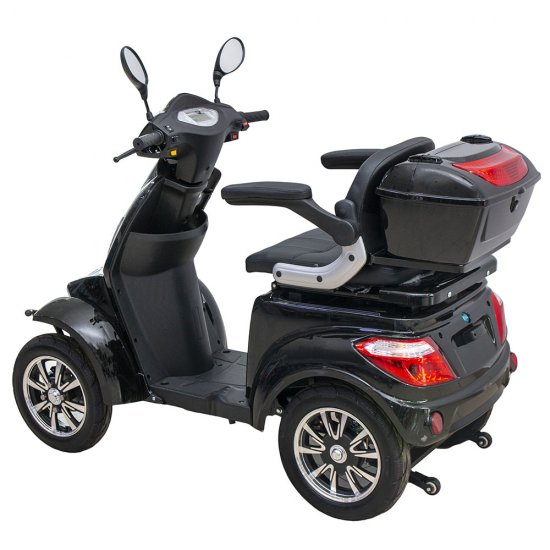 ΕΠΙΔΟΤΟΥΜΕΝΟ ΤΕΤΡΑΚΥΚΛΟ ΗΛΕΚΤΡΙΚΟ SCOOTER T408 QUATER BLACK ΜΕ ΣΚΕΠΑΣΤΡΟ