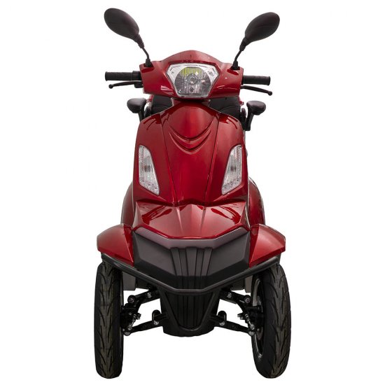 ΕΠΙΔΟΤΟΥΜΕΝΟ ΤΕΤΡΑΚΥΚΛΟ ΗΛΕΚΤΡΙΚΟ SCOOTER T408 QUATER RED ΜΕ ΣΚΕΠΑΣΤΡΟ