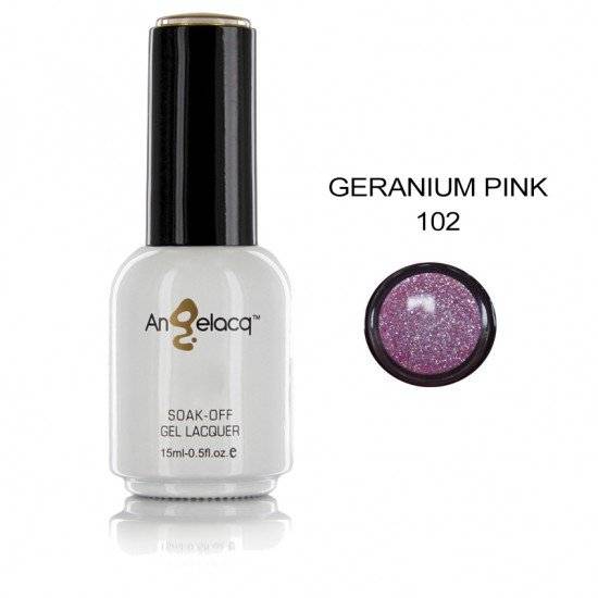 ΗΜΙΜΟΝΙΜΟ ΕΠΑΓΓΕΛΜΑΤΙΚΟ ΒΕΡΝΙΚΙ ANGELACQ 15ML - 0.5FL.OZ GLITTER GERANIUM PINK 102