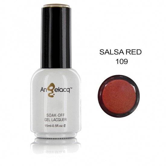 ΗΜΙΜΟΝΙΜΟ ΕΠΑΓΓΕΛΜΑΤΙΚΟ ΒΕΡΝΙΚΙ ANGELACQ 15ML - 0.5FL.OZ PERLE SALSA RED 109