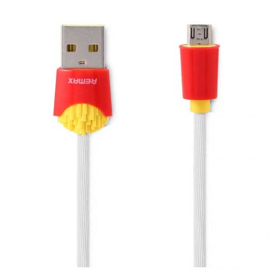 ΚΑΛΩΔΙΟ MICRO USB DATA CABLE FRIES 2.1A 1000MM WHITE