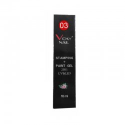 STAMPING + PAINT GEL UV/LED VICKY NAIL 10ML RED 03