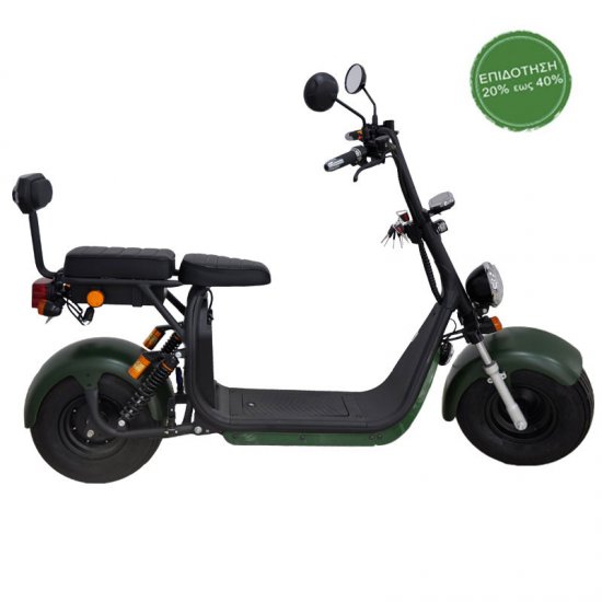 ΕΠΙΔΟΤΟΥΜΕΝΟ ΗΛΕΚΤΡΙΚΟ SCOOTER HARLEY ΧΑΚΙ 1500W TX-07-1 ΧΩΡΙΣ ΔΙΠΛΩΜΑ