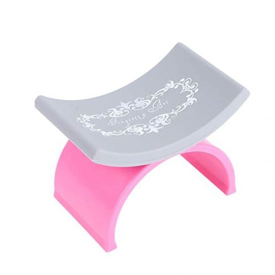 SILICONE U SHAPE NAIL ARM REST HOLDER PINK