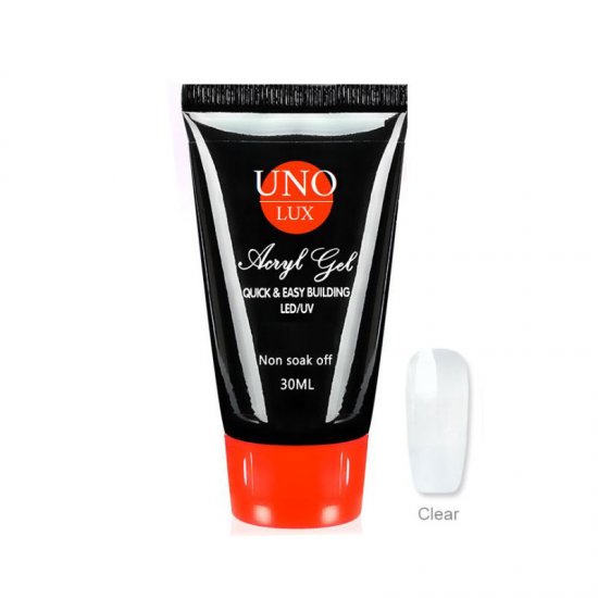 UNO ACRYL UNO LUX CLEAR ACRYGEL ΝΥΧΙΩΝ ΔΙΑΦΑΝΟ 30ML