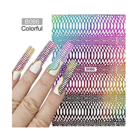 3D NAIL ART STICKERS B066 - COLORFUL